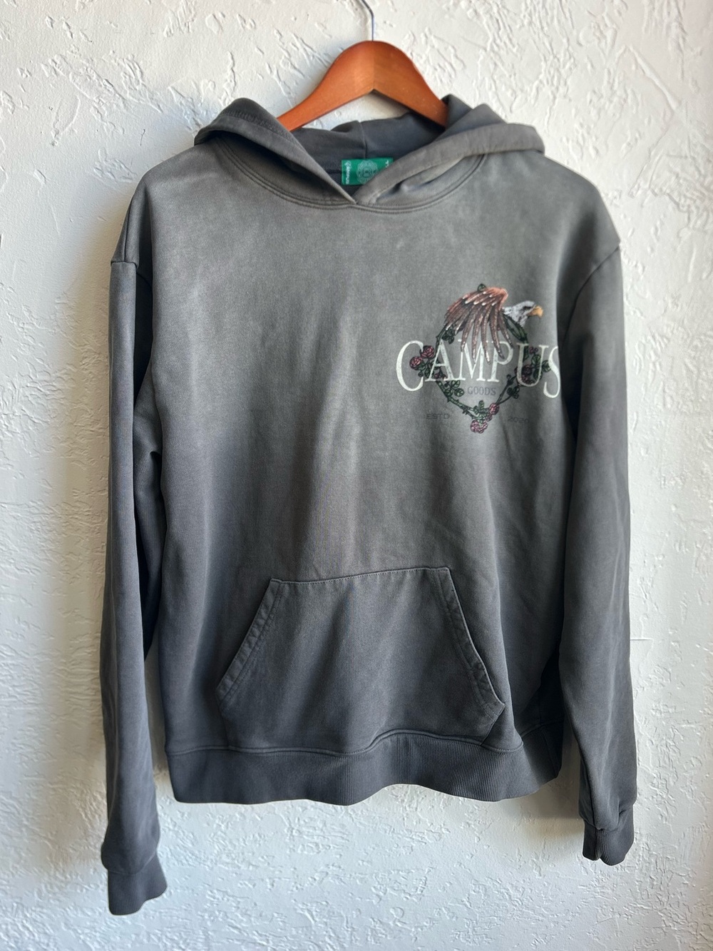 CAMPUS GOODS DREAMCATCHER HOODIE (SUN FADE WASH GREY)